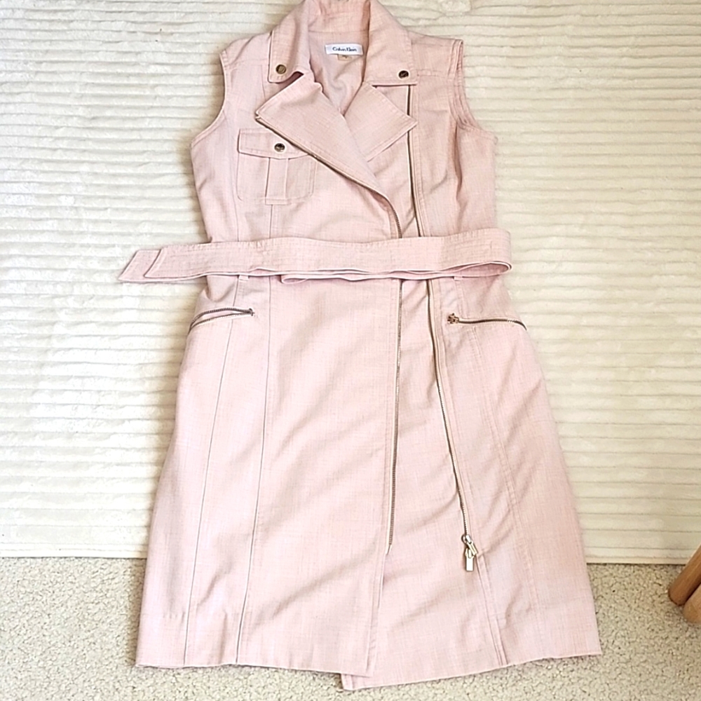 Calvin Klein Blush Belted Shirt Dress
